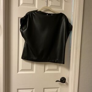 Women’s leather muscle tee